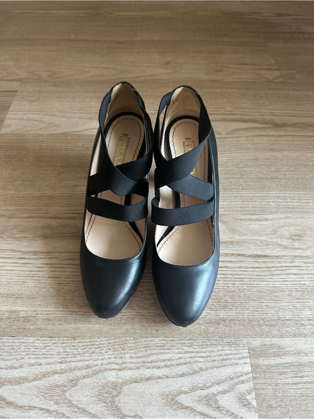 Prada Black Strappy Pumps - Picture 4 of 7